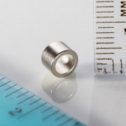 Neodymium magnet ring dia.6xdia.4,2x4 N 80 °C, VMM5-N38