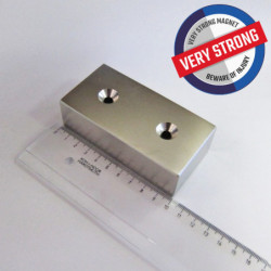Neodymium magnet prism 100x50x30 N 80 °C, VMM10