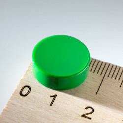 Stronger color magnet round dia.15x5 green