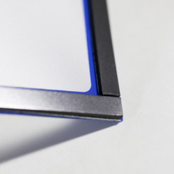 Magnetic pocket A4 with blue frame