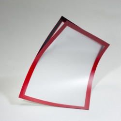 Magnetic pocket for non-magnetic surfaces, A4 format, red