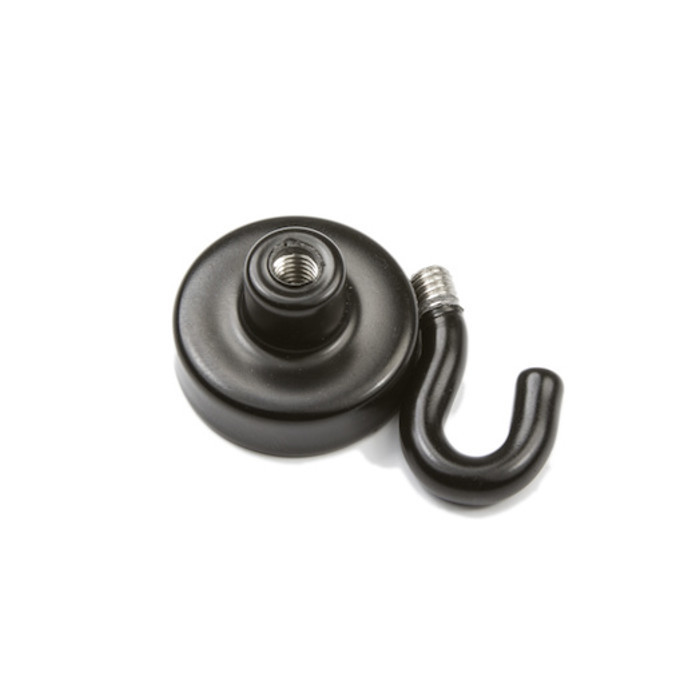 Magnetic lens with a hook (small magnetic hook) diam. 20 N, black