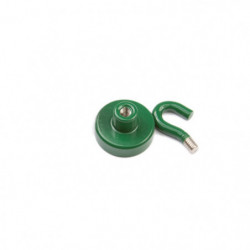 Magnetic lens with a hook (small magnetic hook) diam. 16 N, green