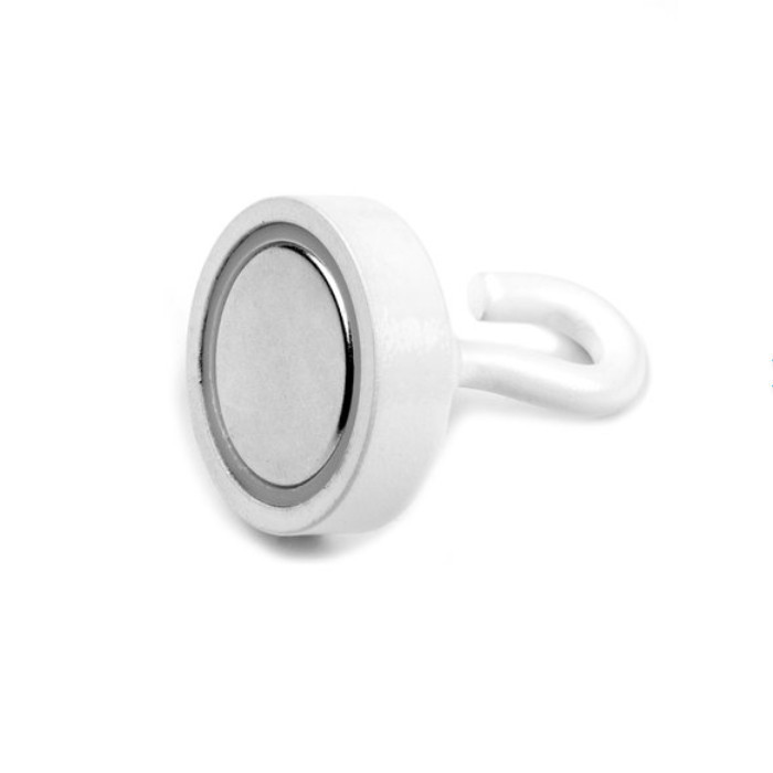 Magnetic lens with a hook (small magnetic hook) diam. 25 N, white
