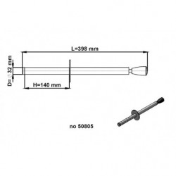 Magnetic testing rod, diameter 30 mm