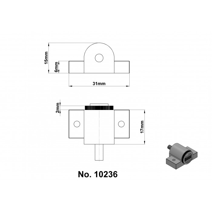 Height adjustable furniture door ferrite magnet, white