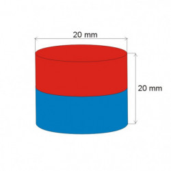Neodymium magnet cylinder dia.20x20 N 80 °C, VMM7-N42